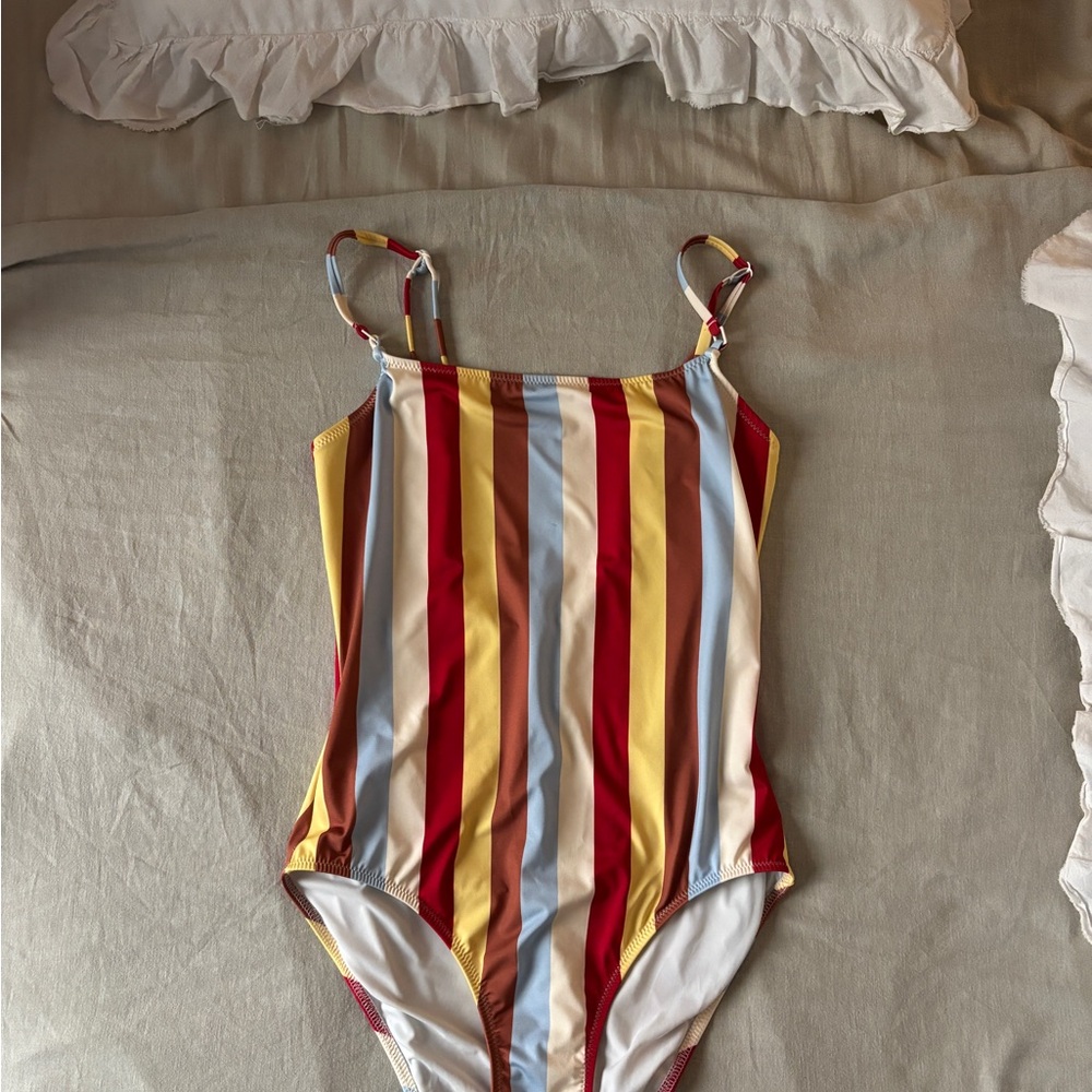 Women’s Multicolor Striped One-Piece Swimsuit